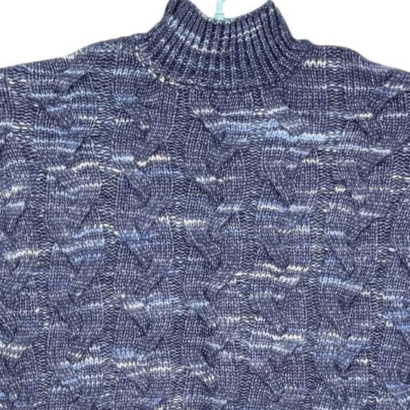 a.n.a. Women's Pullover Mock Neck Warm Cozy Blue Grey Knit Sweater Size XXL NWT - Picture 5 of 10